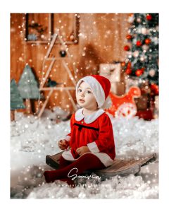 عکاسی با تم کریسمس در آتلیه نوزاد